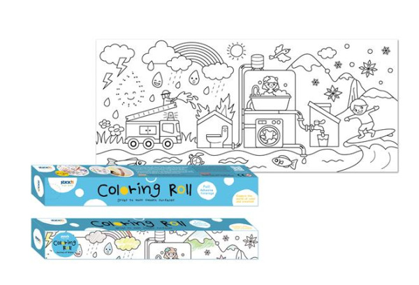 Omaľovávanka v kotúči, samolepiaca, 31x355 cm, STICK N, cesta vody 2