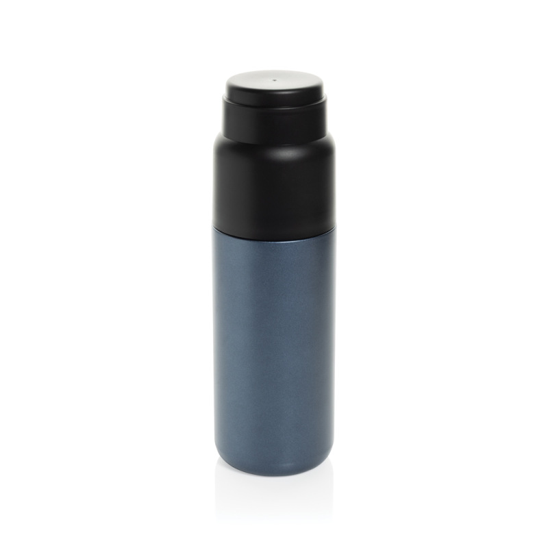Thermocup RCS termosku z recykl. materiálov s pohárom 500ml námornícka modrá