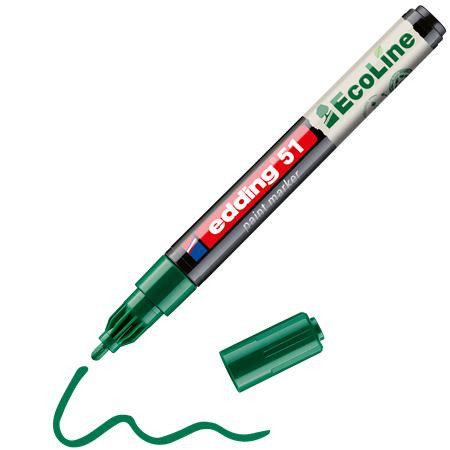 Lakový popisovač, 1–2 mm, EDDING „51“, zelený 3