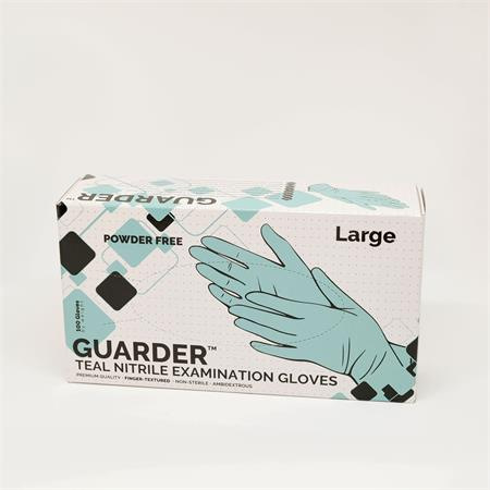 . Ochranné rukavice, jednorazové, nitril, 3,4 g, veľkosť M, 100 ks, nepudrované, modrozelené