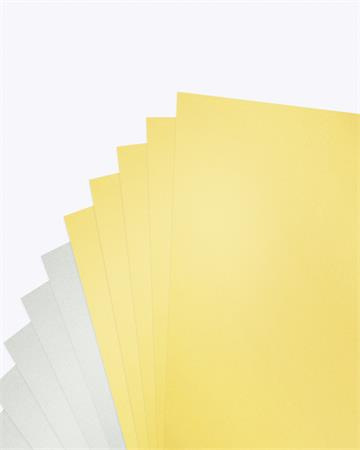 Farebný papier, A4, 130 g, 10 listov, FOLIA, zlatý-strieborný 2
