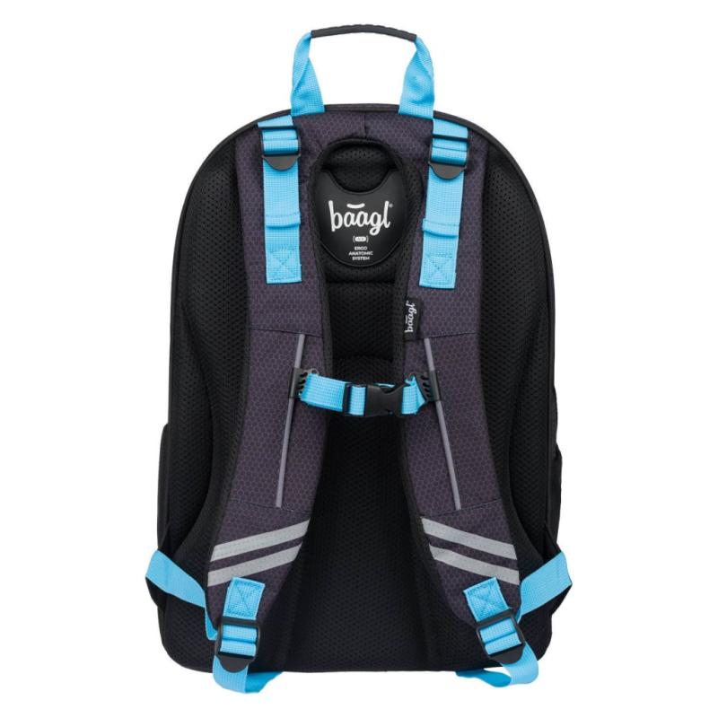 BAAGL SET 5 Skate Bluelight: batoh, penál, sáček, láhev, peněženka