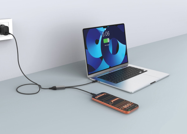 Terra 100W RCS kábel s duálnym USB-C výstupom čierna 5