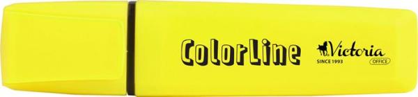 Zvýrazňovač, 1-5 mm, VICTORIA OFFICE, "ColorLine", žltá