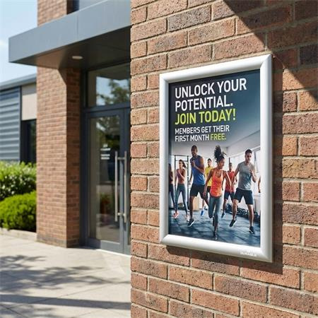 Informačný panel, hliníkový, do exteriéru, A4, DURABLE "Outdoor", strtieborný 4