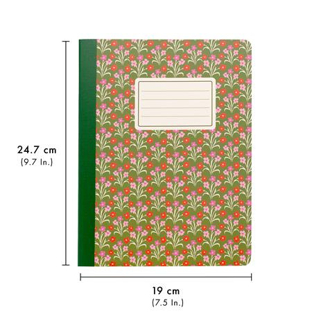 Poznámkový zošit, B5, linajkový, 70 listov, PUKKA PAD "Bloom Composition", mix 7
