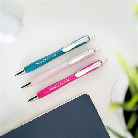 Guľôčkové pero, 0,7 mm, stláčací mechanizmus, SCHNEIDER "Slider Rave XB", tyrkysové 6