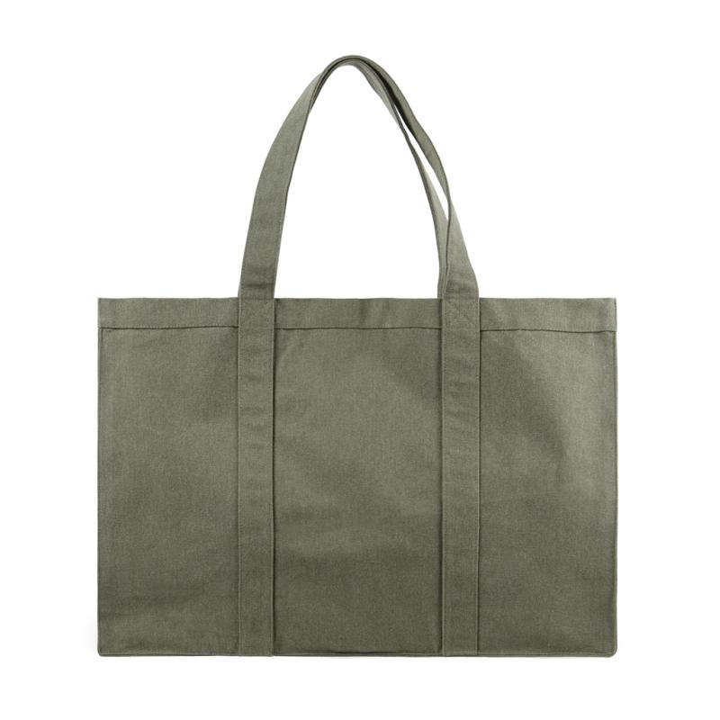 Maxi tote bag VINGA Hilo z recykl. canvas AWARE™ zelená 1