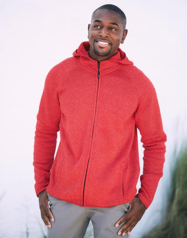 Lux Hooded Knit Fleece Jacket for men 1