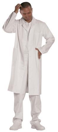 . Plášť, pánsky, dlhý rukáv, 100% bavlna, veľkosť: 50, biely