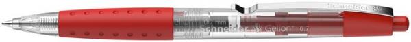 Gélové pero, 0,4 mm, stláčací mechanizmus, SCHNEIDER "Gelion 1", červené