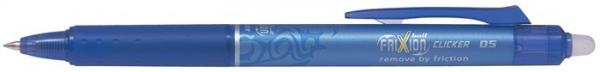 Roller, 0,25 mm, odstrániteľné písmo, PILOT "Frixion Clicker" 05, modrá