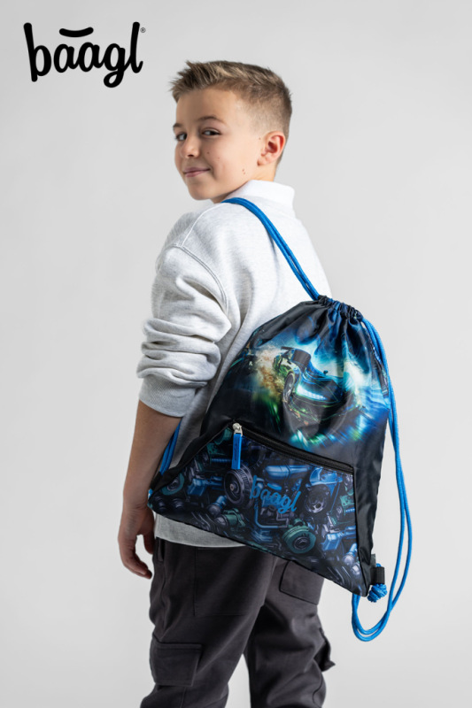 BAAGL SADA 5 Zippy Závodné auto: aktovka, peračník, vrecko, zástera, peňaženka 12