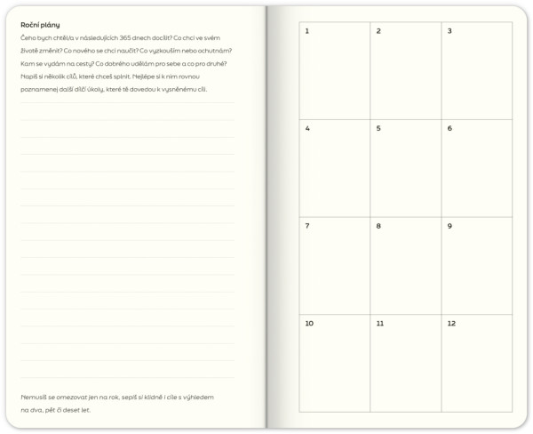 Nedatovaný plánovač Note to self, 5 mínut denne, 13 × 21 cm 2