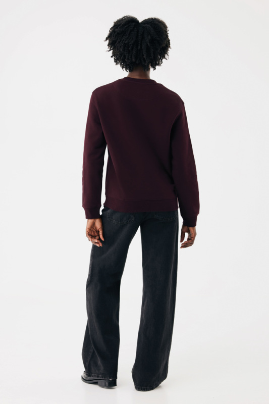 IQONIQ Toria Unisex mikina s okrúhl. výstrihom z rec. bavlny merlot S 14