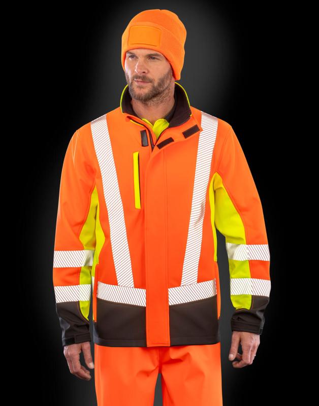 Recycled 3-Layer Printable 3-Tone Safety Softshell