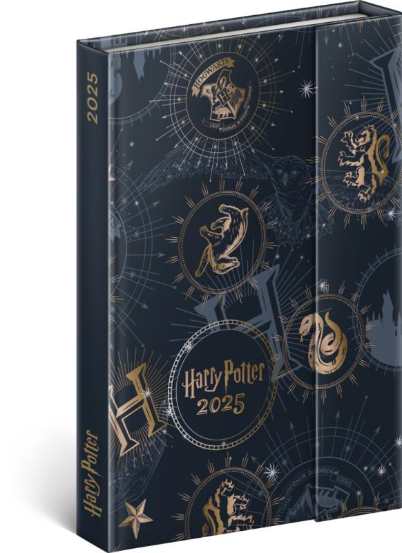 NOTIQUE Týždenný magnetický diár Harry Potter 2025, 11 x 16 cm