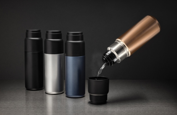 Thermocup RCS termosku z recykl. materiálov s pohárom 500ml strieborná 7