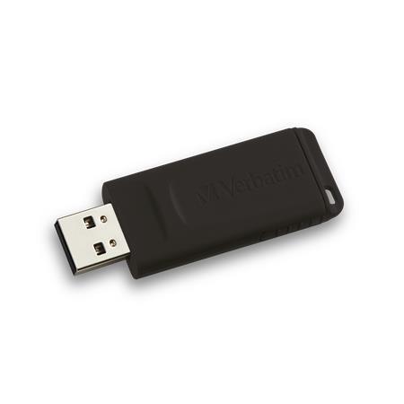 USB kľúč, 64GB, USB 2.0, VERBATIM "Slider", čierny