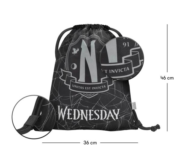 BAAGL SADA 3 Skate Wednesday Nevermore: batoh, peračník, vrecko