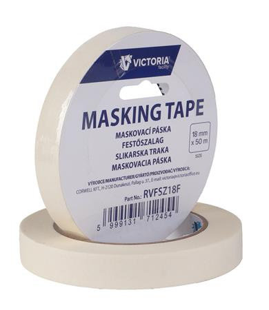 Maliarska páska, 18 mm x 50 m, VICTORIA FACILITY, biela 1