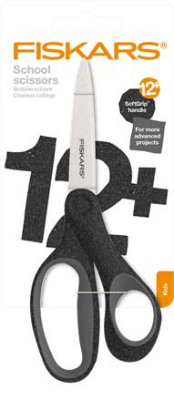 Nožnice, školské, 18 cm, FISKARS, trblietavé čierne 3