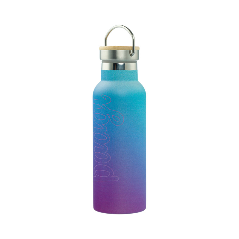 BAAGL Termofľaša s bambusovým viečkom Gradient modro-fialová, 500 ml