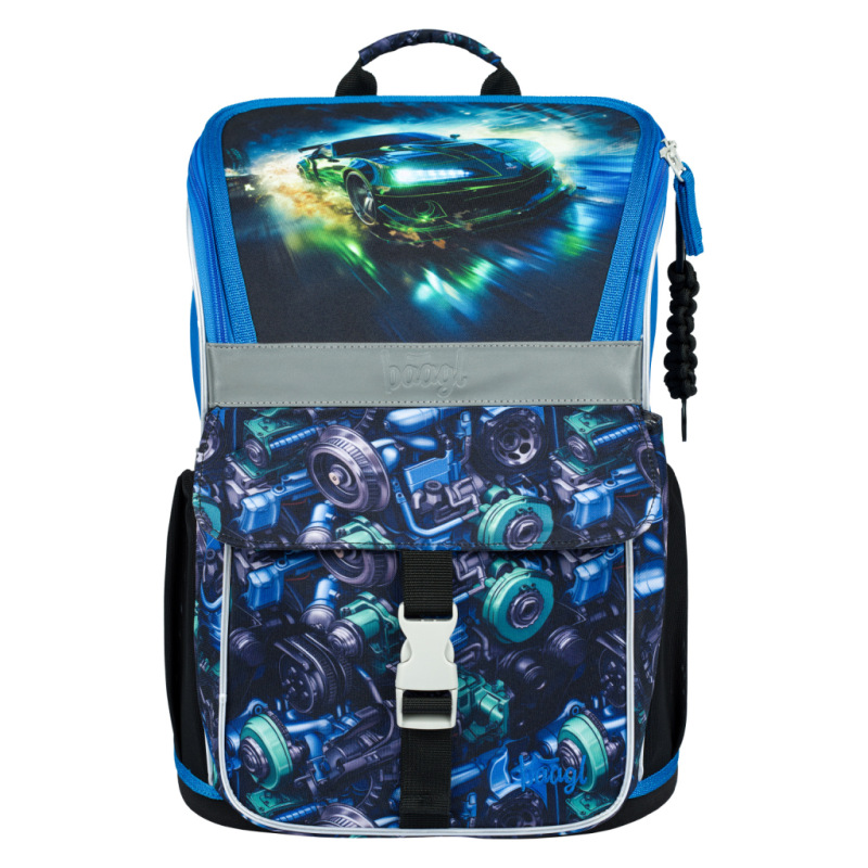 BAAGL SADA 5 Zippy Závodné auto: aktovka, peračník, vrecko, zástera, peňaženka 1