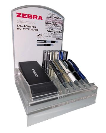 Guľôčkové pero, displej, 0,24, teleskopické, ZEBRA "SL-F1", modré 2
