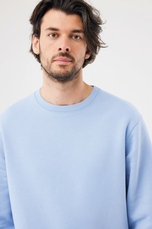IQONIQ Toria Unisex mikina s okrúhl. výstrihom z rec. bavlny sky blue XXL 14
