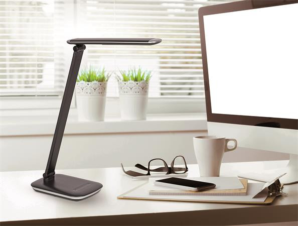 Stolná lampa, LED, nastaviteľná, USB, MAUL "Jazzy", čierna 5