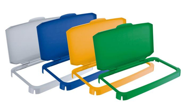 Výklopné veko pre 60 l odpadkový kôš, plast, DURABLE "Durabin®", zelené 4