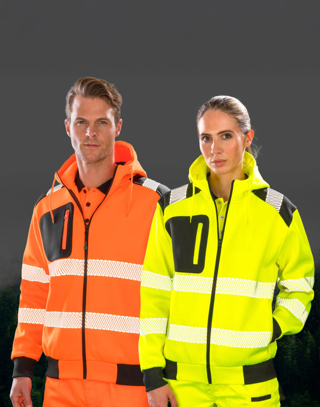 Mikina s kapucňou Recycled Robust Zipped Safety 2