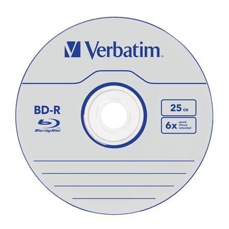 BD-R Blu-Ray disk, 25GB, 6x, 1 ks, klasický obal, VERBATIM