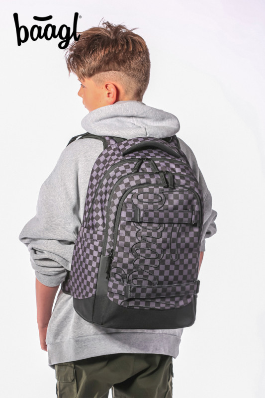 BAAGL Školský batoh Skate Max Ska sivý 11