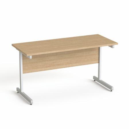 Písací stôl, so sivými kovovými nohami, 140x70 cm, MAYAH "Freedom SV-26", jaseň