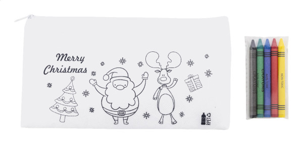 Julfar Draw vianočné puzdro na pastelky na vyfarbenie