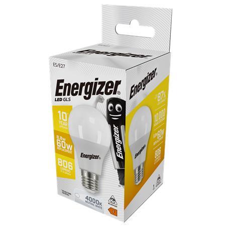 LED žiarovka, E27, klasická guľa, 8,8W (60W), 806lm, 4000K, ENERGIZER 1