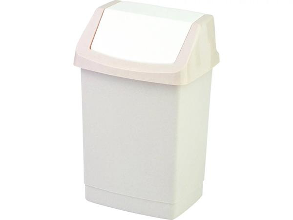 Odpadkový kôš s výklopným vekom, 25 l, CURVER "Click-It", savana