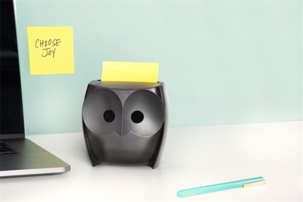 Dávkovač na samolepiace bločky, "Z", 3M POSTIT "Sova", čierny 4