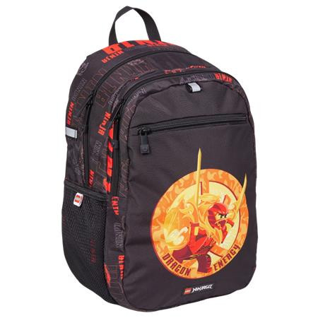 Batoh, dvojkomorový, LEGO "Ninjago Dragon Energy", čierny, vzorovaný 1