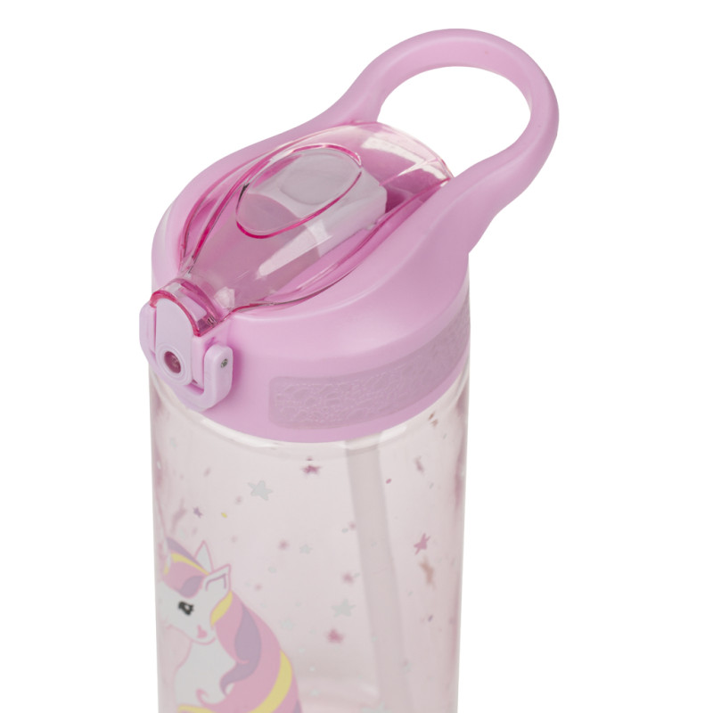 BAAGL Tritanová fľaša na nápoje so slamkou Rainbow Unicorn, 500 ml 2