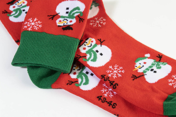 Julsokka vianočné ponožky, snehuliak 4