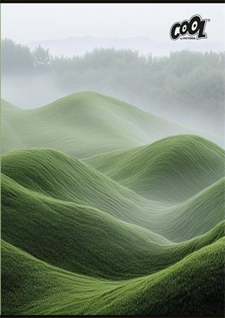 Zošit, A4, čistý, 80 listov, COOL BY VICTORIA "Green Calm"