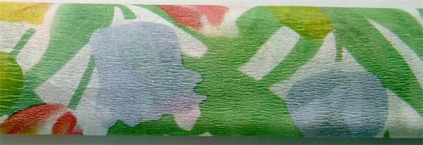 Krepový papier, 50x200 cm, VICTORIA, vzor: kvet