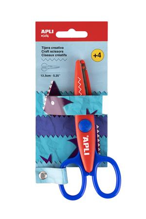 Nožnice, kreatívne, cikcak, APLI Kids "Zig-Zag", červené-modré 1