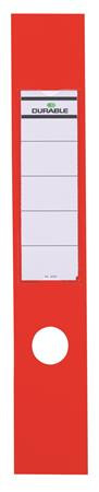 Chrbtový štítok, pre zakladače, samolepiaci, 60 x 390 mm, DURABLE „ORDOFIX®“, červený
