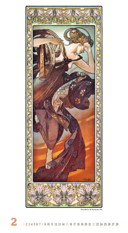 Nástenný kalendár Alfons Mucha 2026 2
