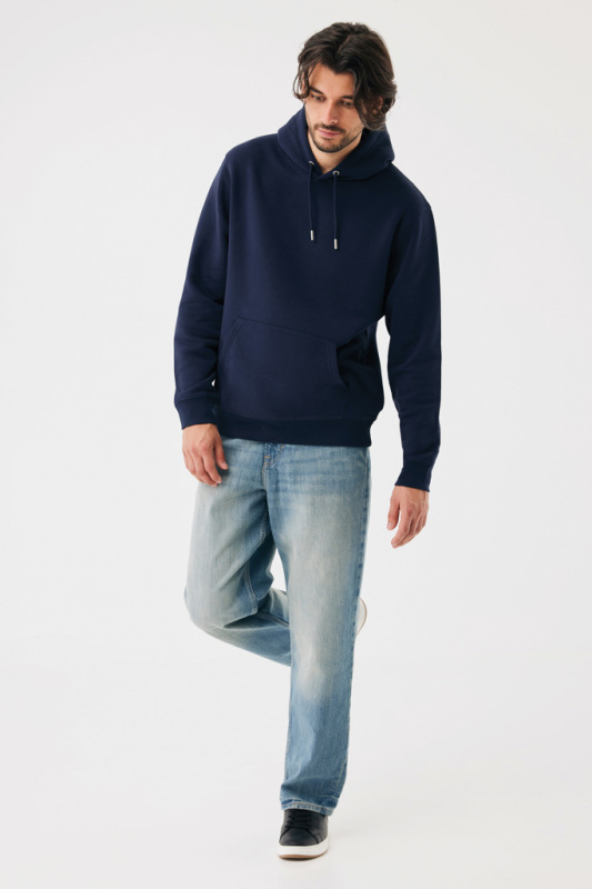 IQONIQ Joshua Unisex mikina s kapucňou z rec. bavlny námornícka modrá S 9