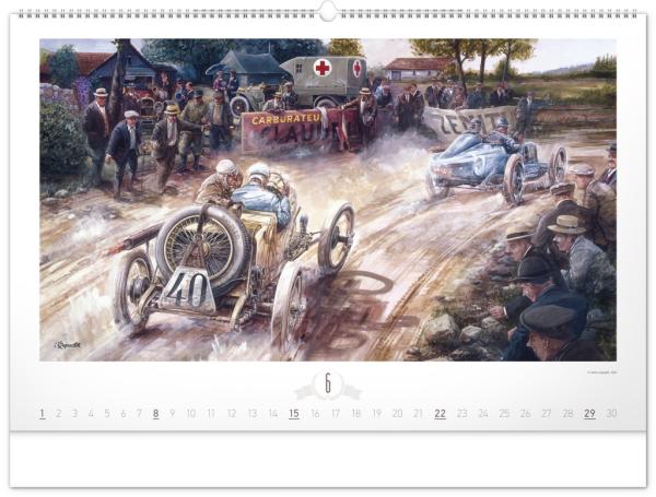 NOTIQUE Nástenný kalendár Oldtimers – Václav Zapadlík 2025, 64 x 42 cm